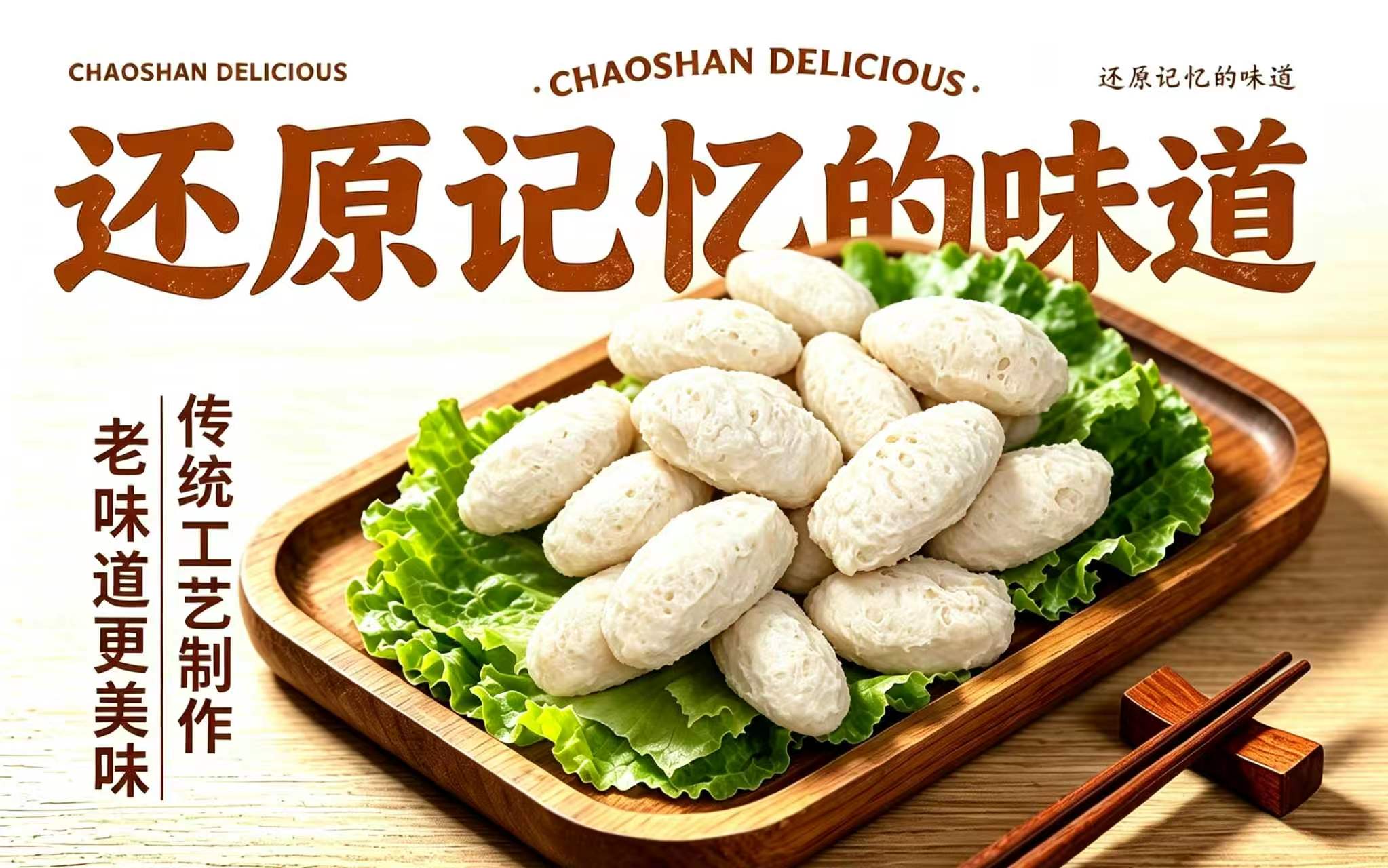 潮汕肉丸成品摆盘